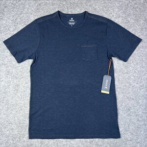 Roark Shirt Mens Small Blue Midweight Organic Cotton Sustainable Pocket Surf T